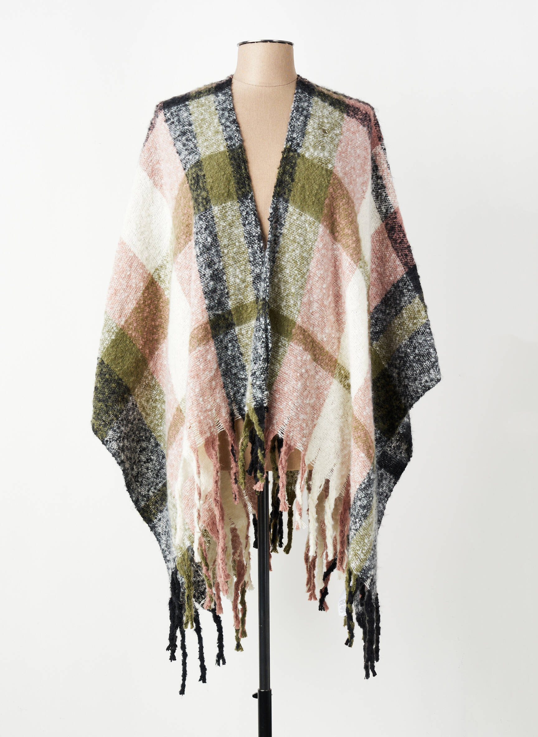 Poncho rose PIECES femme