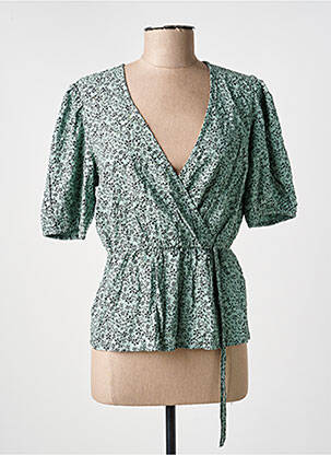 Chemisier coupe droite vert JACQUELINE DE YONG femme