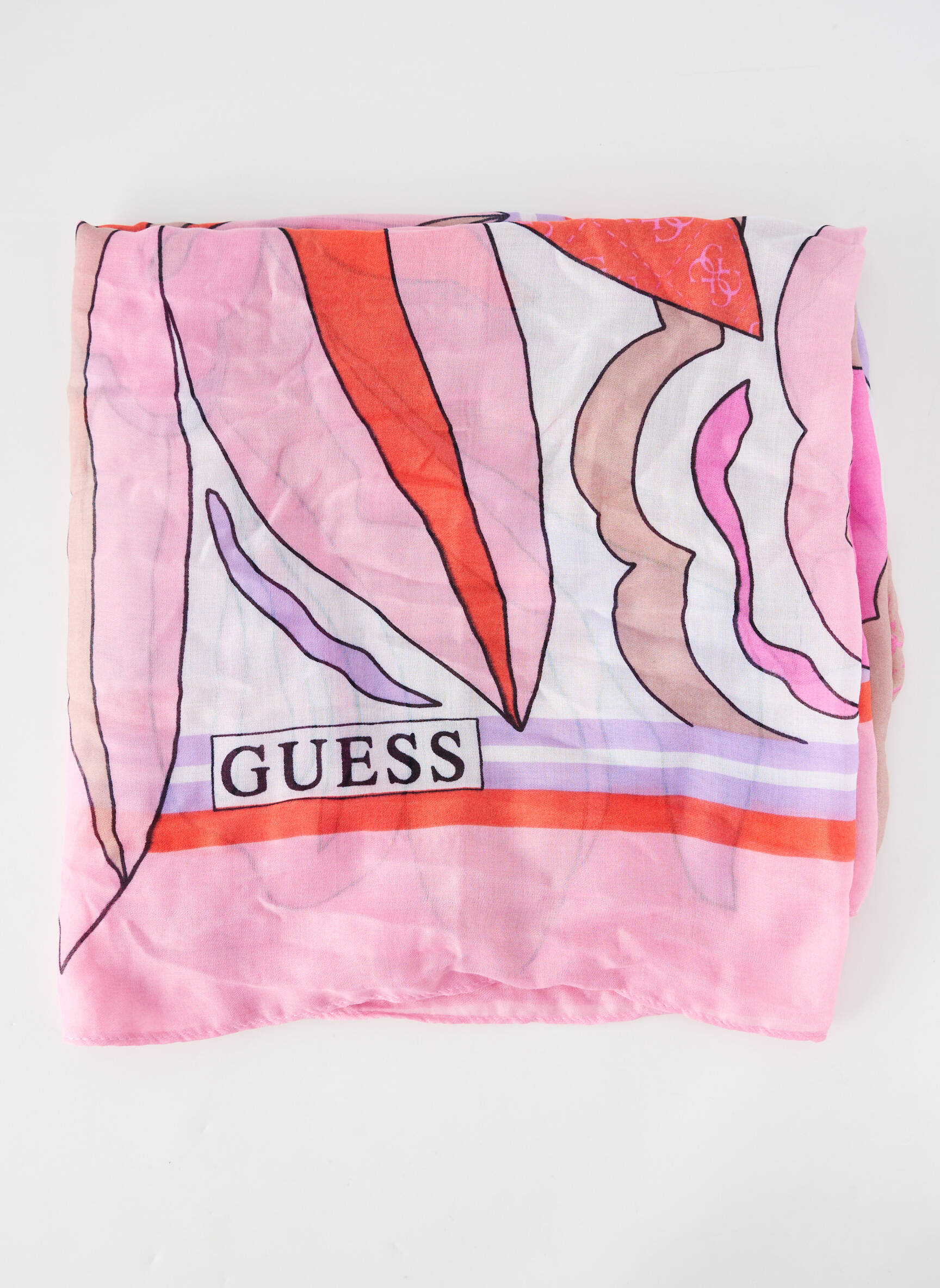 Foulard rose GUESS femme