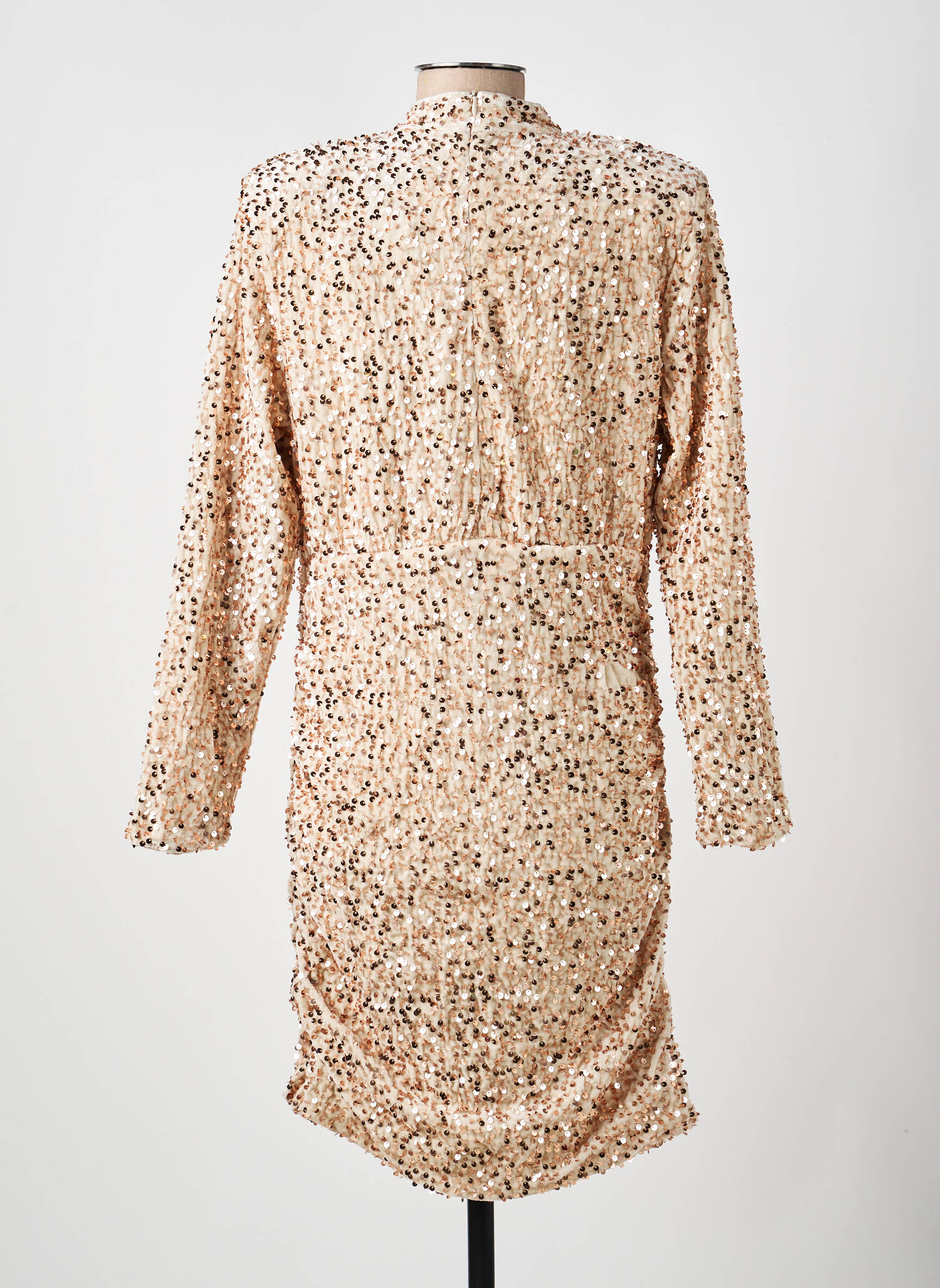 Robe mi-longue manches longues manches longues or VERO MODA femme