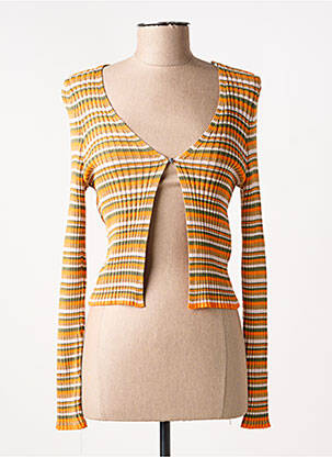 Gilet manches longues manches longues orange ONLY femme