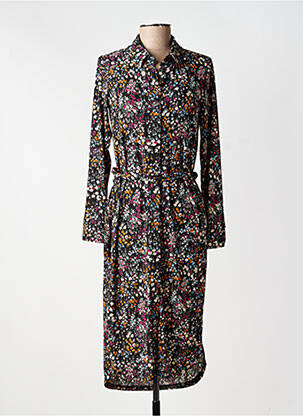 Robe courte manches longues manches longues noir JACQUELINE DE YONG femme