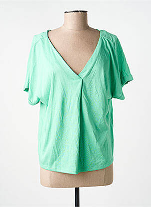 T-shirt col v vert VERO MODA femme