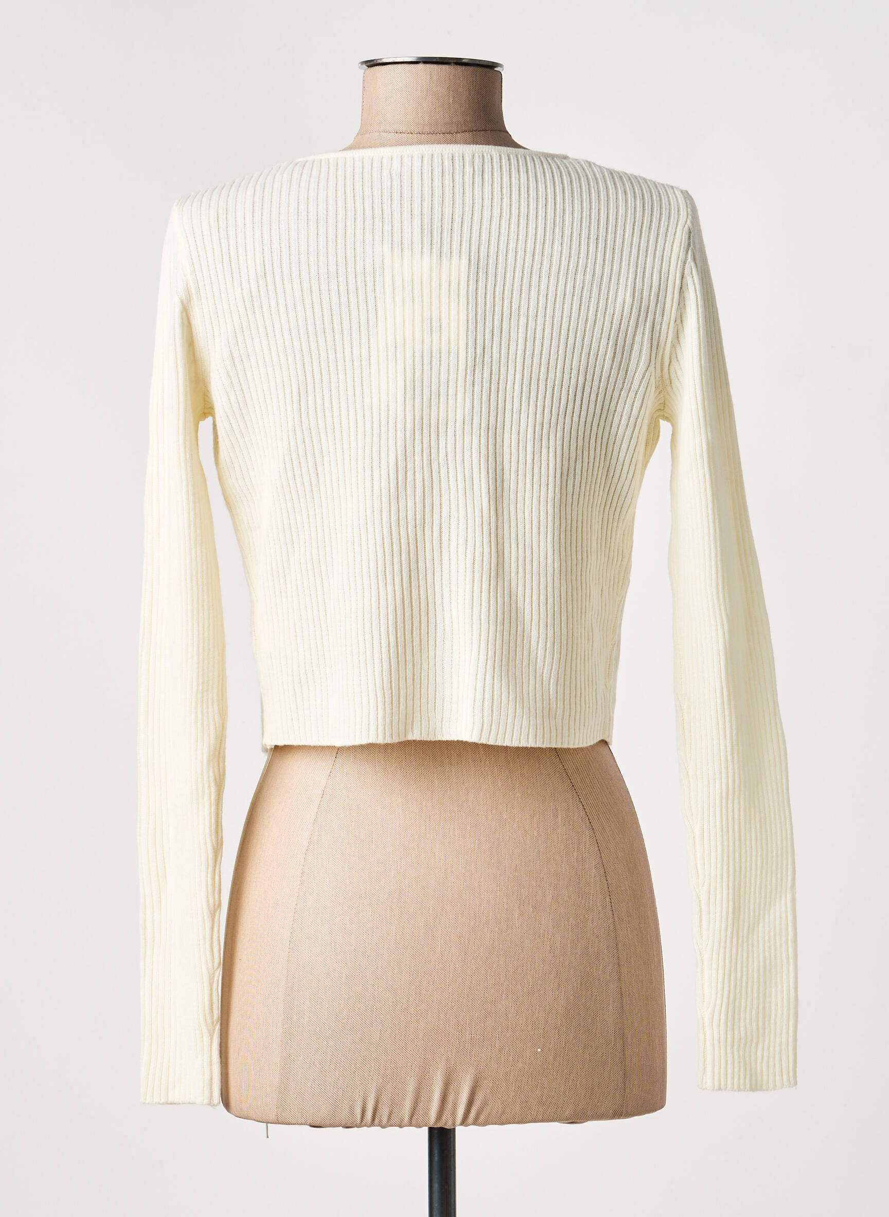 Gilet manches longues blanc HAILYS femme