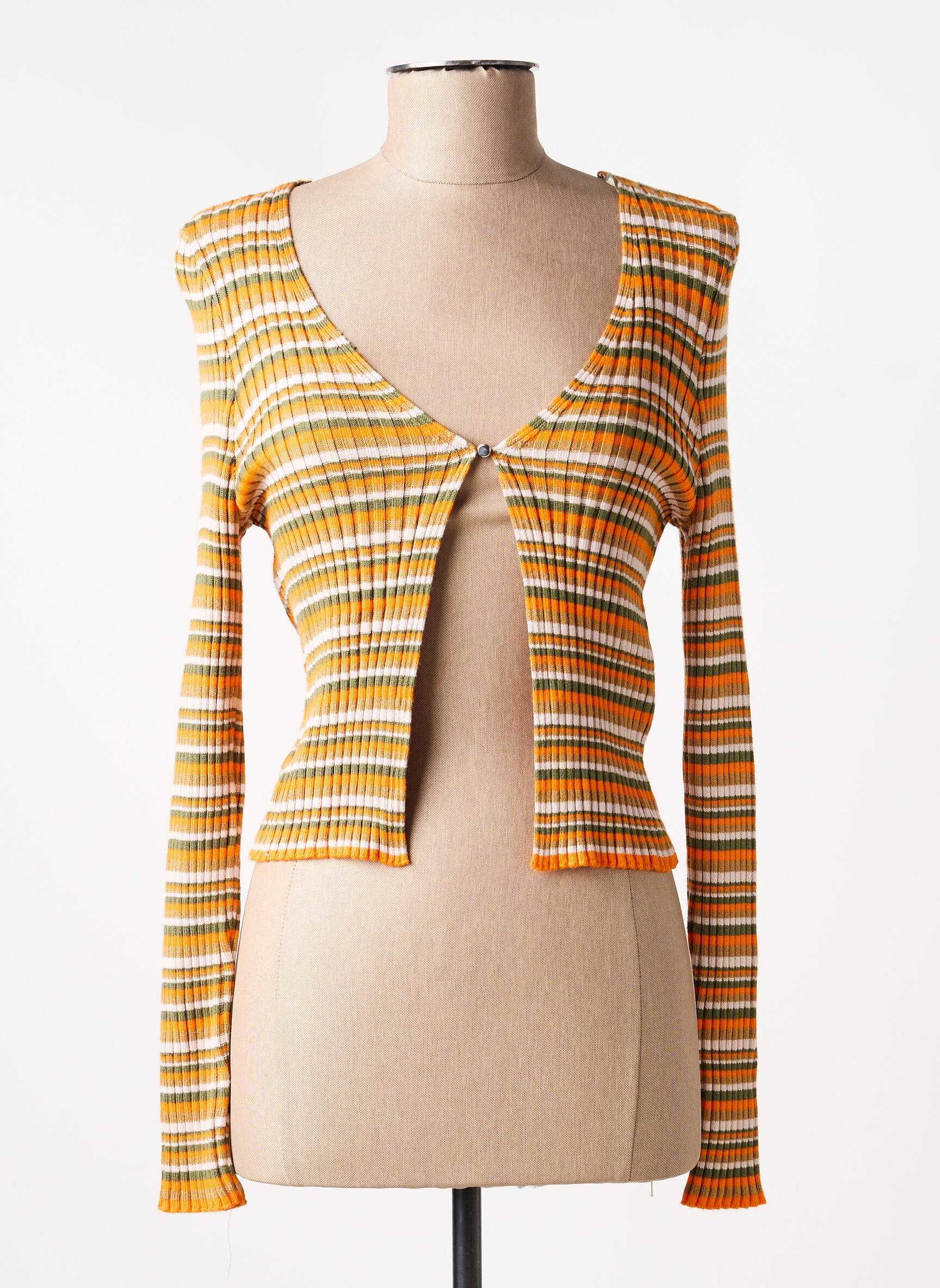 Gilet manches longues manches longues orange ONLY femme