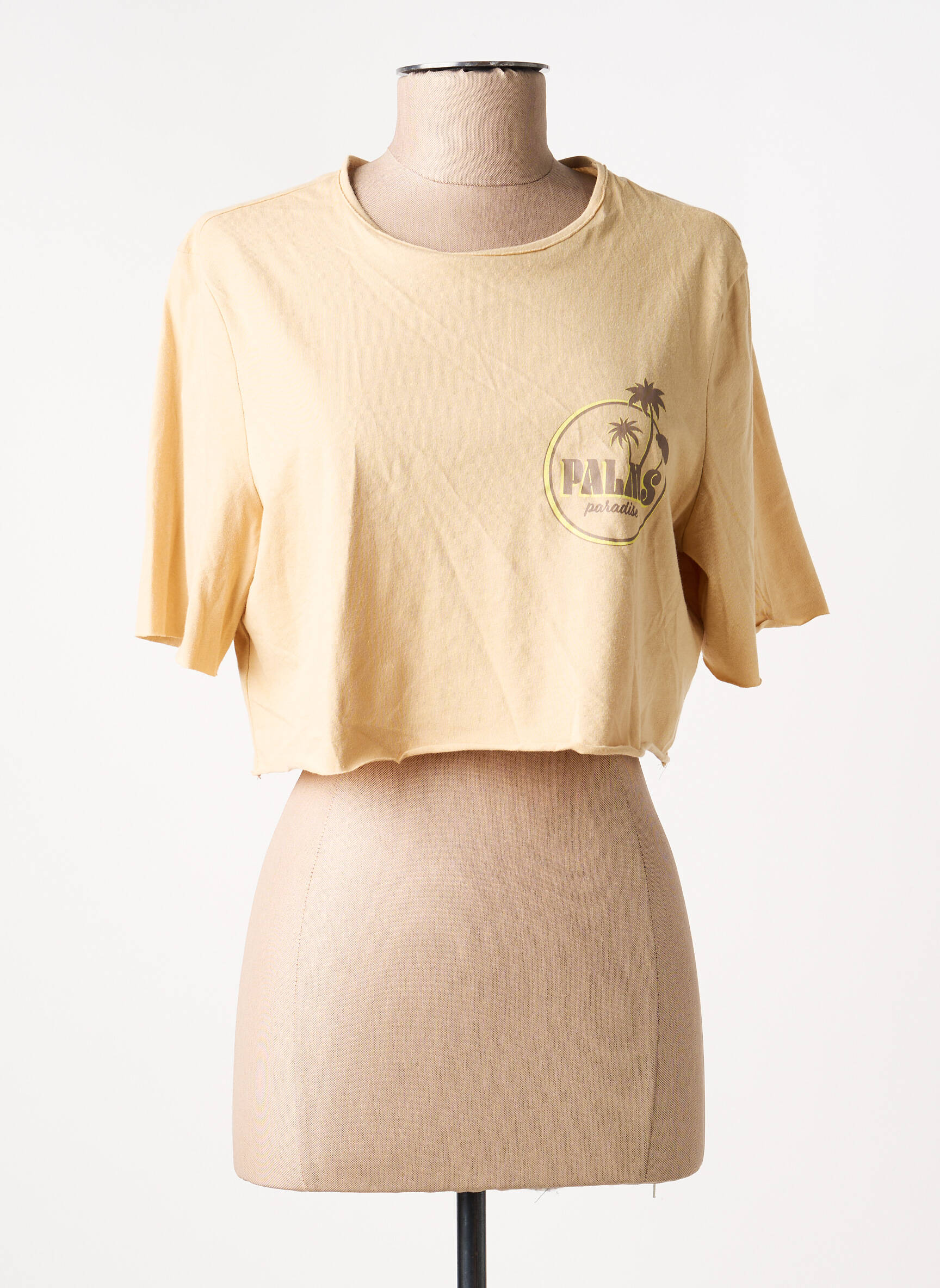 T-shirt col rond beige ONLY femme