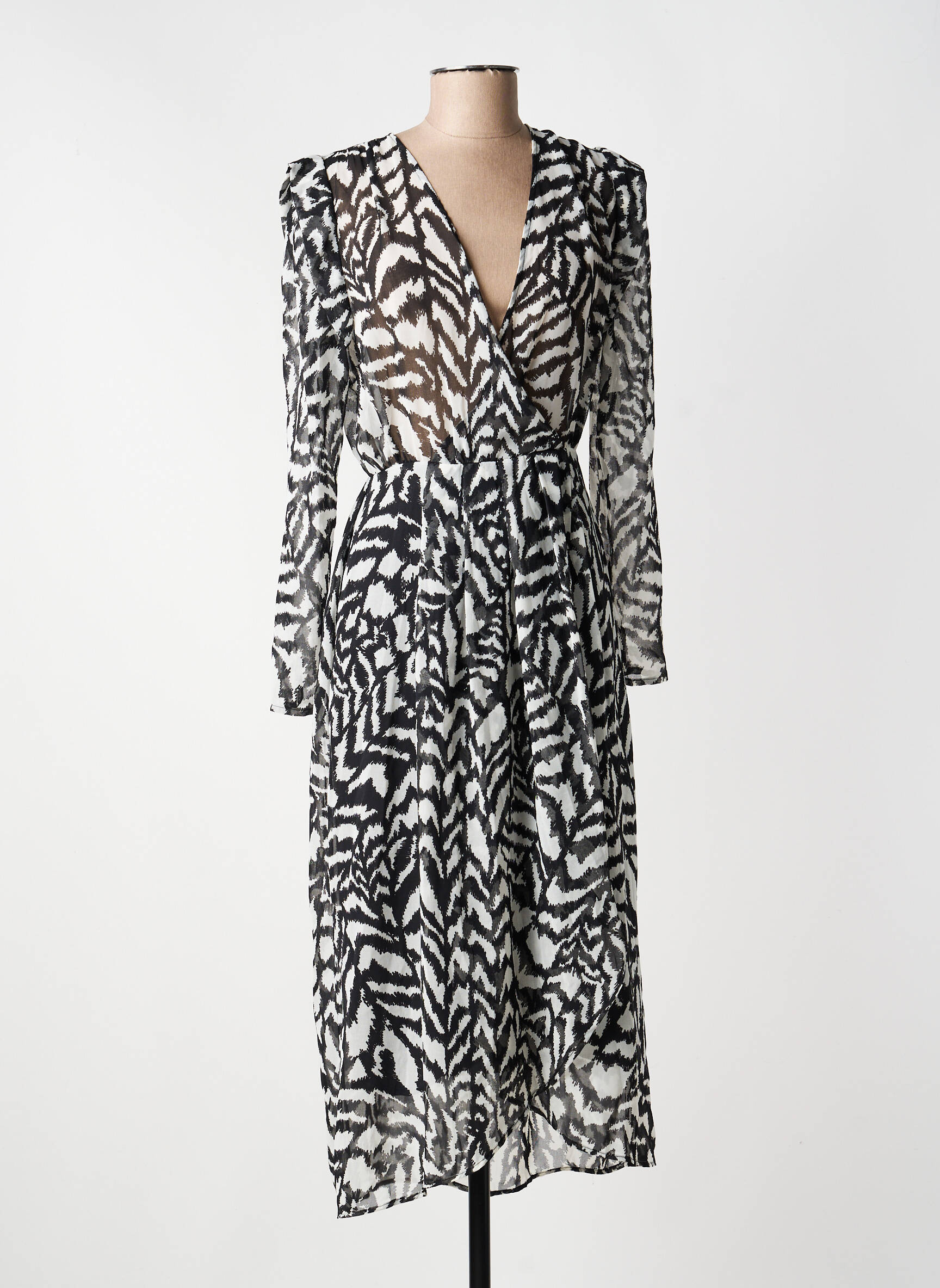 Robe mi-longue noir MORGAN femme