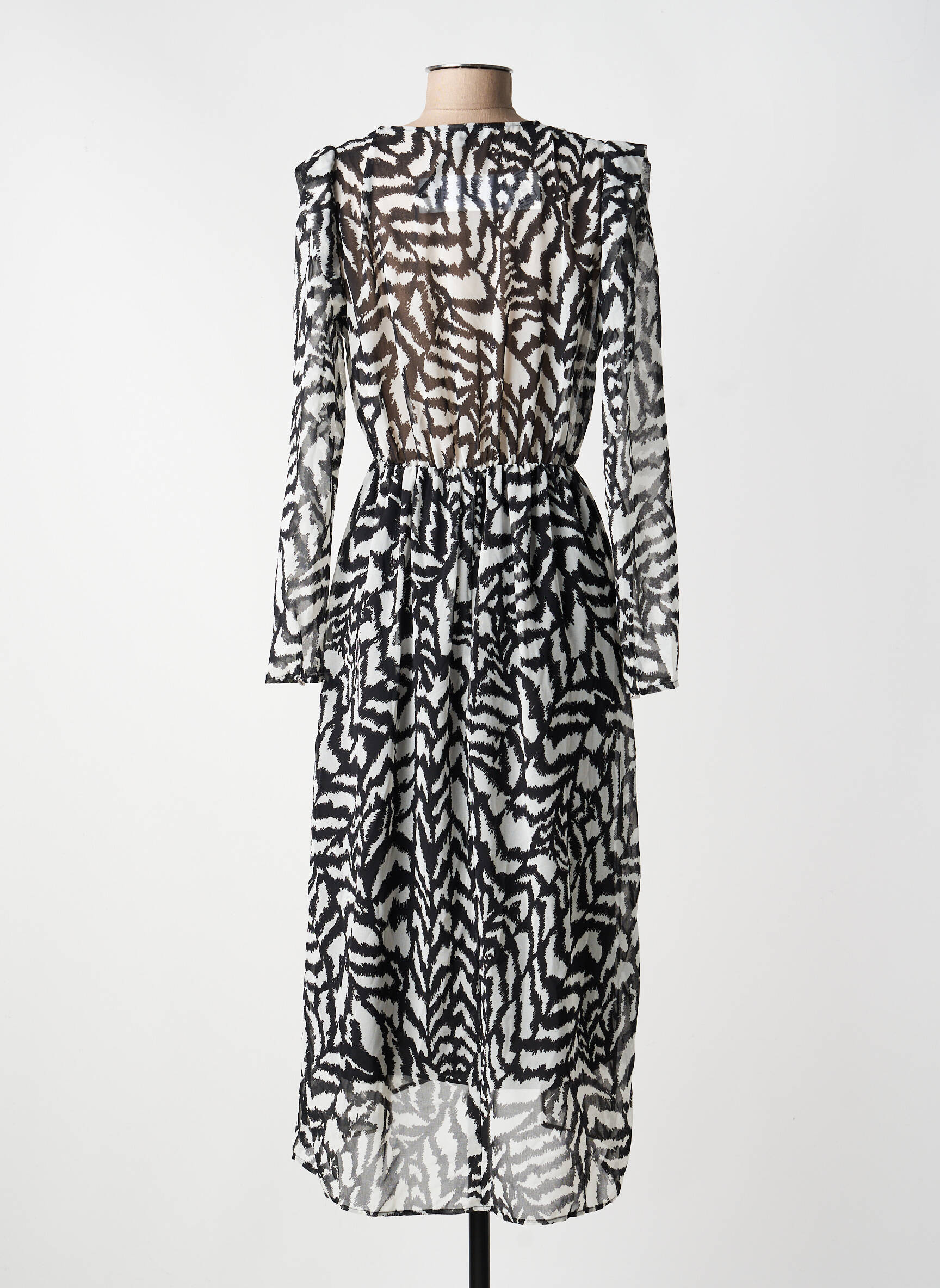 Robe mi-longue noir MORGAN femme