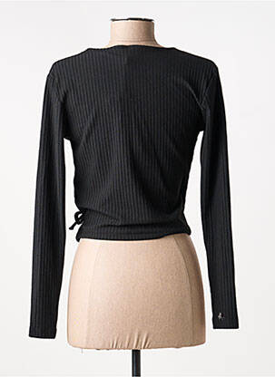 Gilet cache-cœur manches longues noir ONLY femme