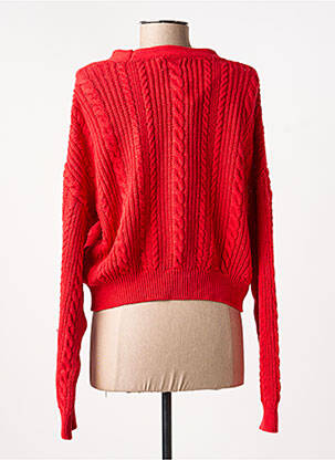 Gilet manches longues col v rouge ONLY femme