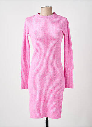 Robe pull col rond manches longues rose VERO MODA femme