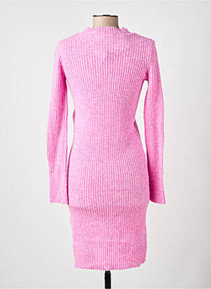 Robe pull col rond manches longues rose VERO MODA femme
