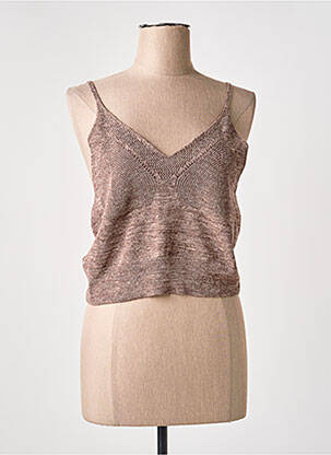 Débardeur marron MANGO femme