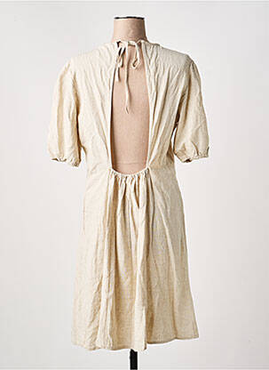 Robe courte col rond blanc JACQUELINE DE YONG femme
