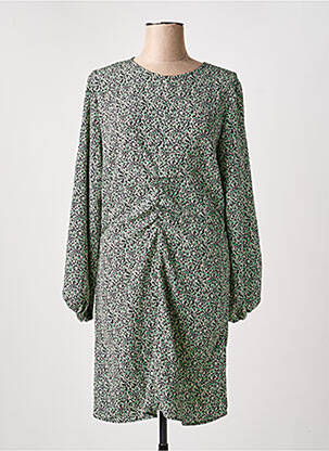 Robe courte manches longues manches longues vert ONLY femme