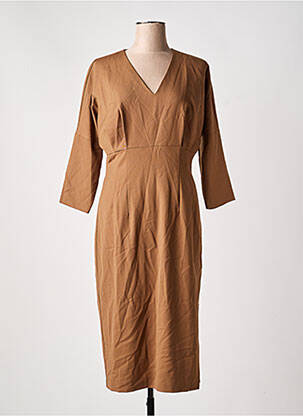 Robe mi-longue beige ASTRID BLACK LABEL femme