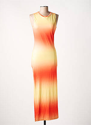 Robe longue orange JACQUELINE DE YONG femme