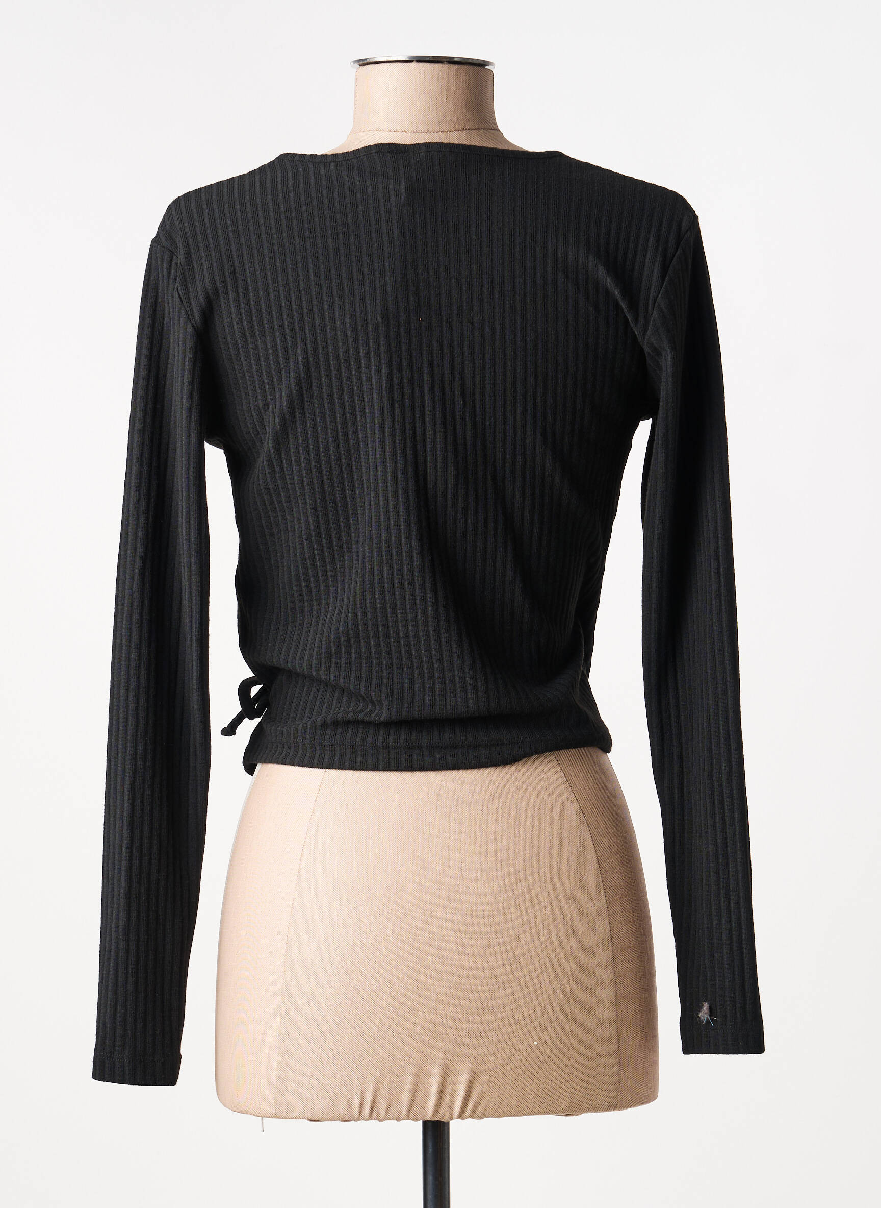 Gilet cache-cœur manches longues noir ONLY femme