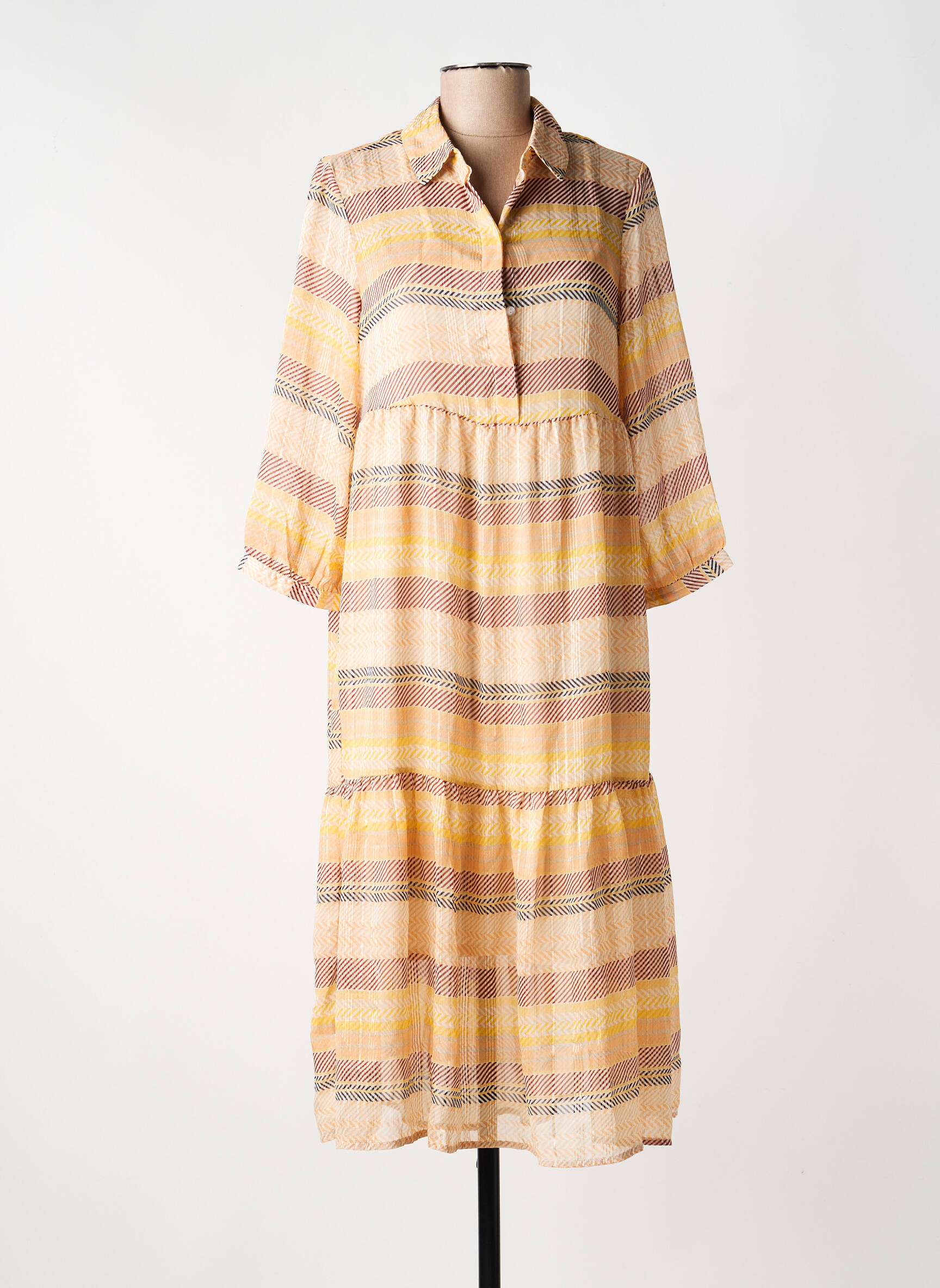 Robe longue orange VERO MODA femme
