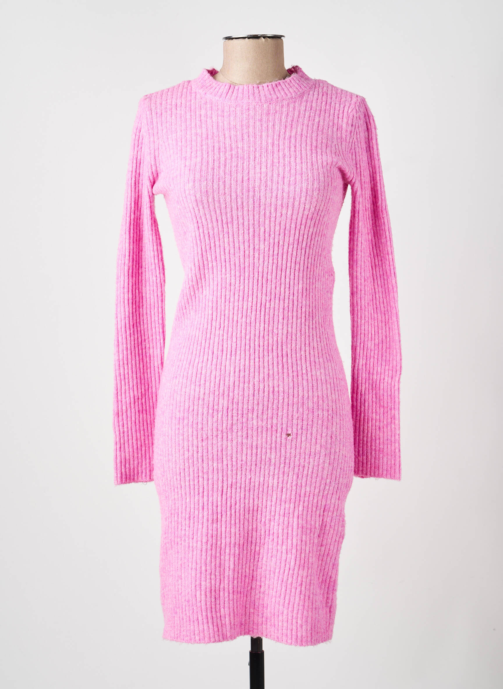 Robe pull col rond manches longues rose VERO MODA femme