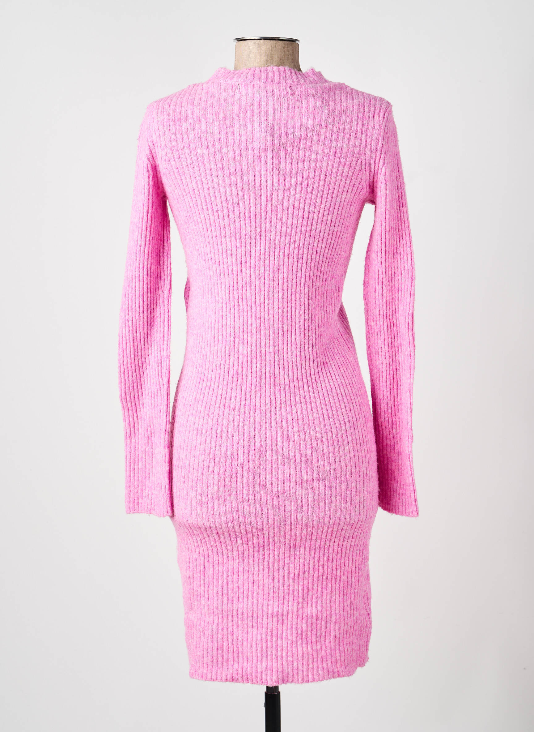 Robe pull col rond manches longues rose VERO MODA femme