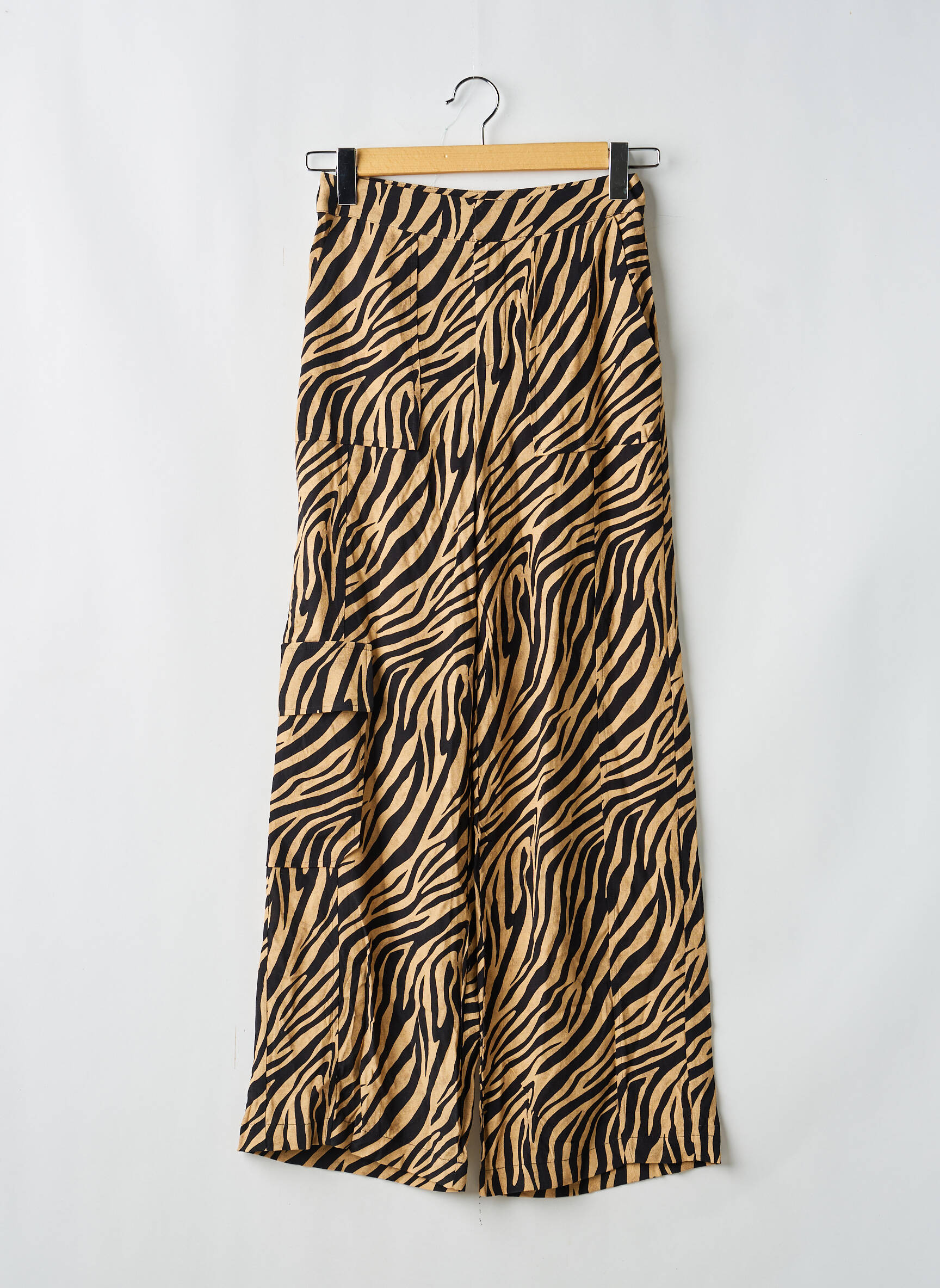 Pantalon large marron MANGO femme