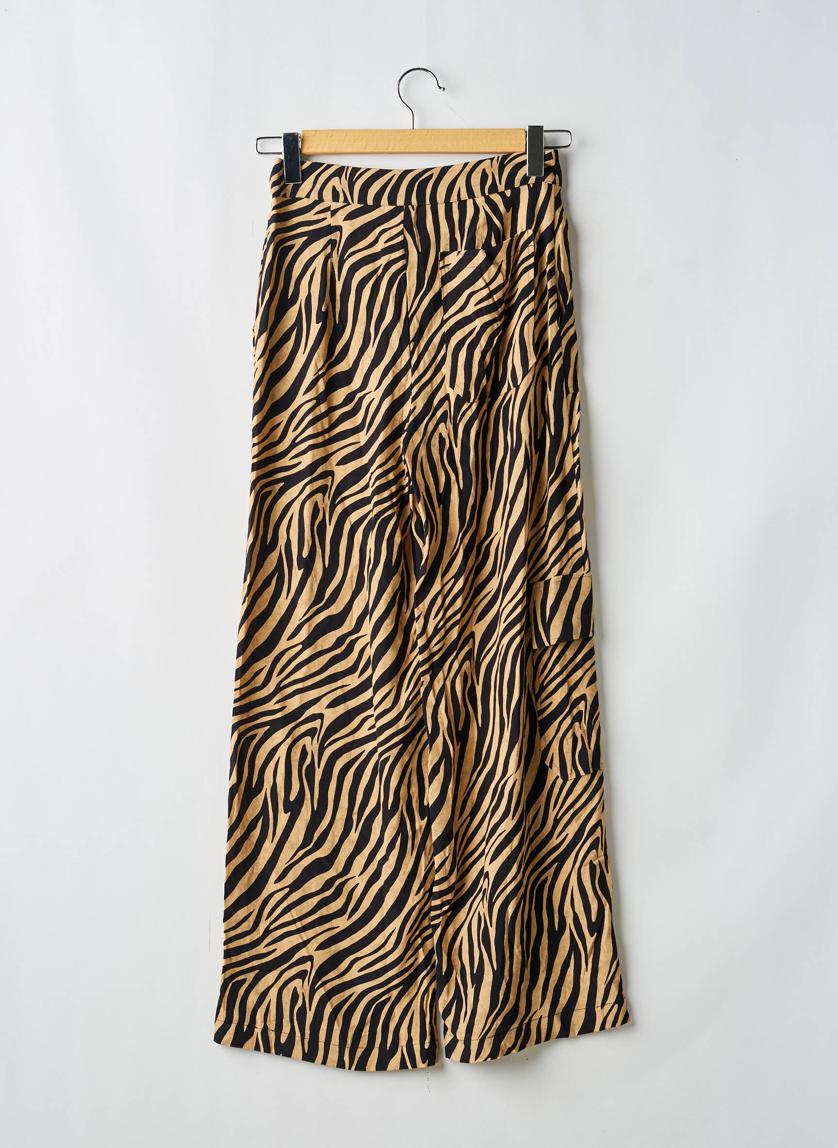 Pantalon large marron MANGO femme