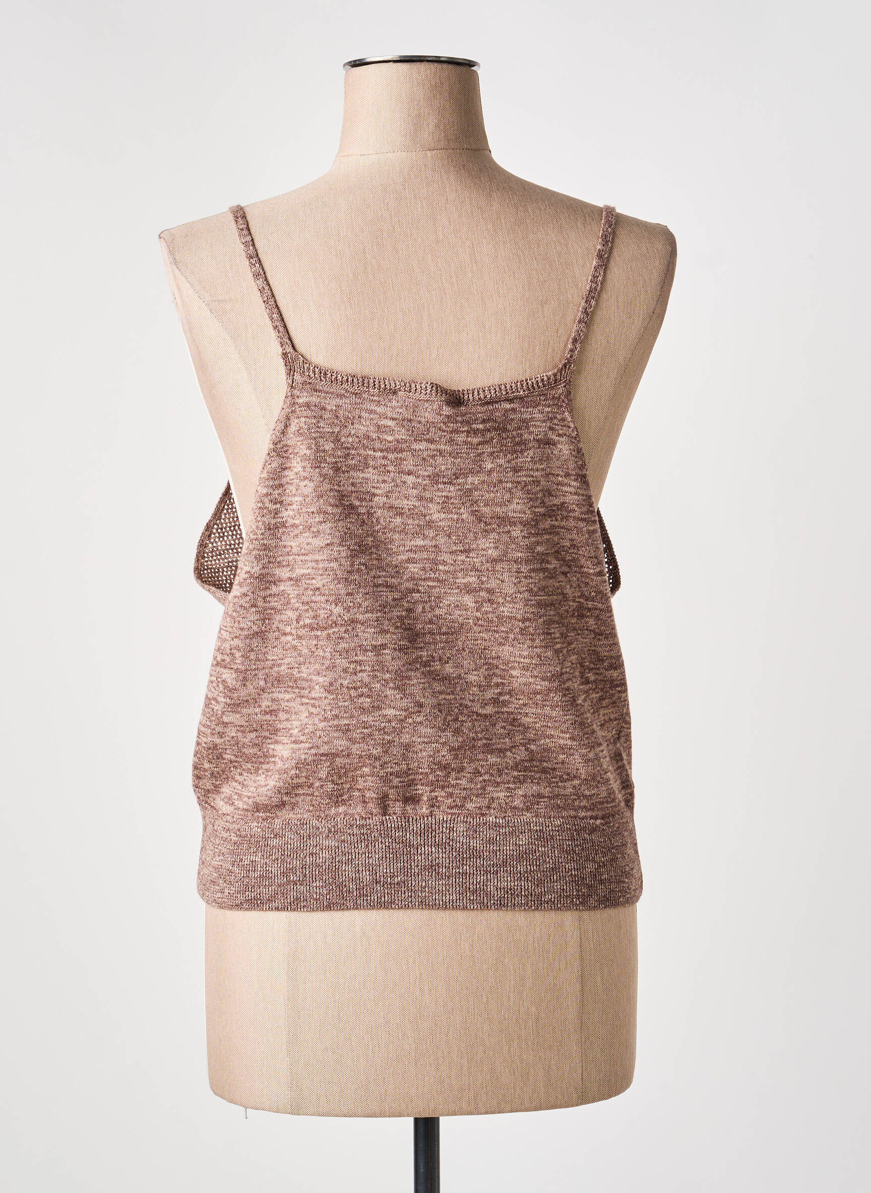 Débardeur marron MANGO femme