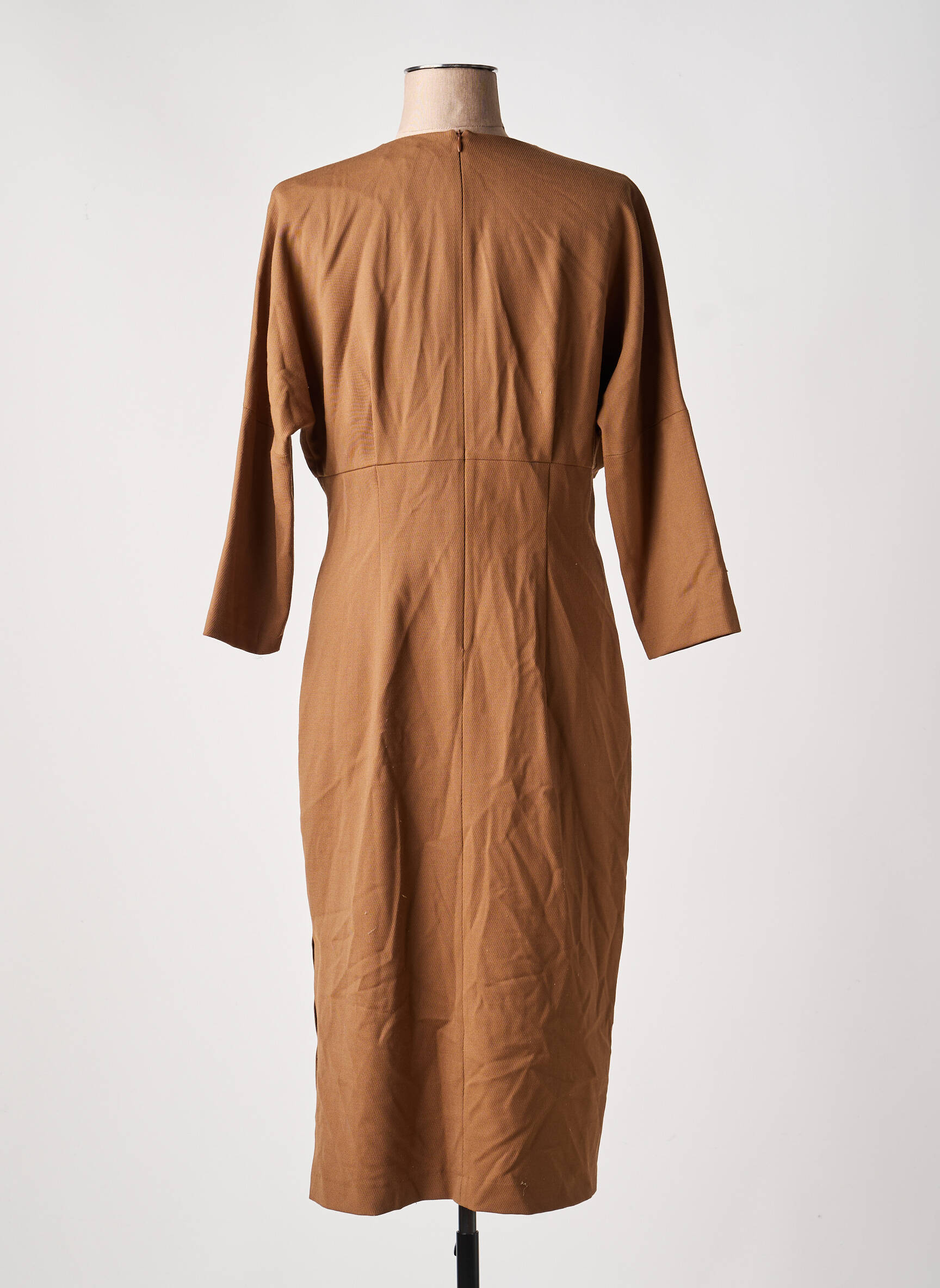Robe mi-longue beige ASTRID BLACK LABEL femme