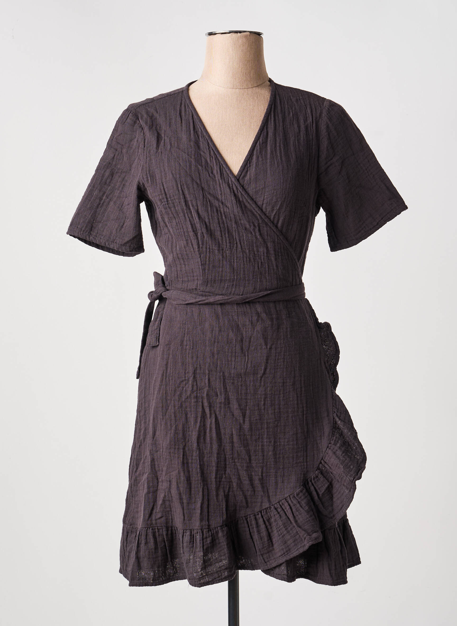 Robe courte manches courtes manches courtes noir ONLY femme