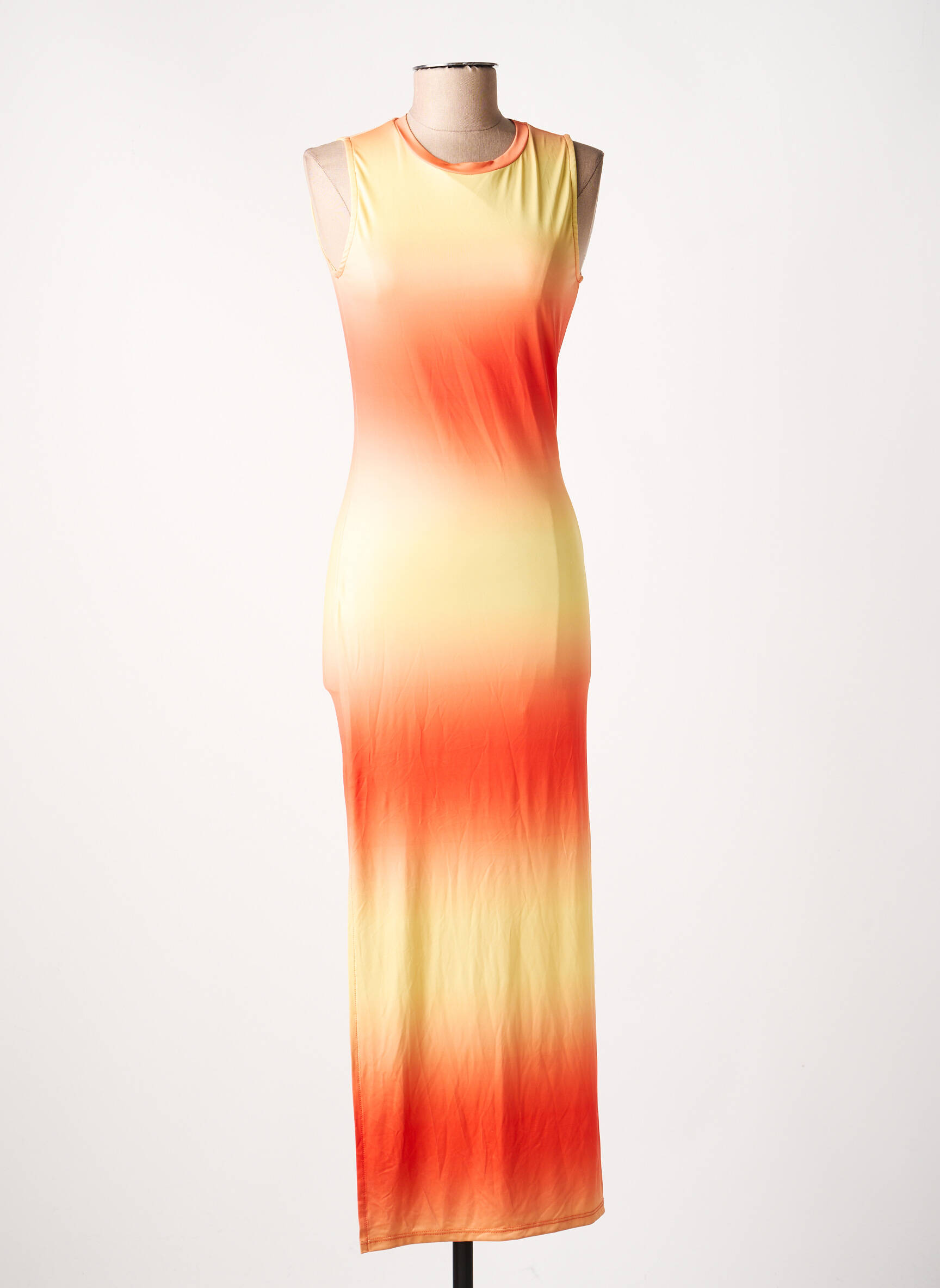 Robe longue orange JACQUELINE DE YONG femme