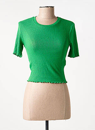 T-shirt coupe droite manches courtes vert ONLY femme