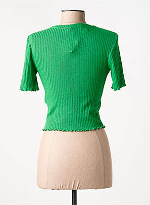 T-shirt coupe droite manches courtes vert ONLY femme