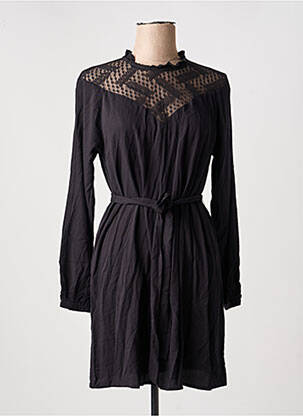 Robe courte col rond noir VILA femme