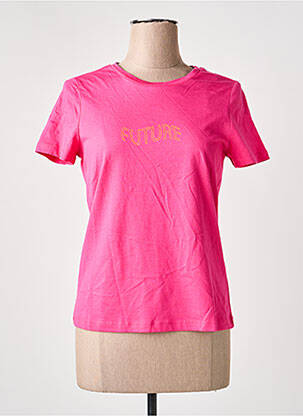 T-shirt col rond manches courtes violet VERO MODA femme