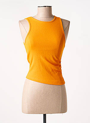 Débardeur col rond sans manche orange ONLY femme