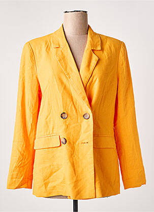 Blazer col tailleur orange ONLY femme