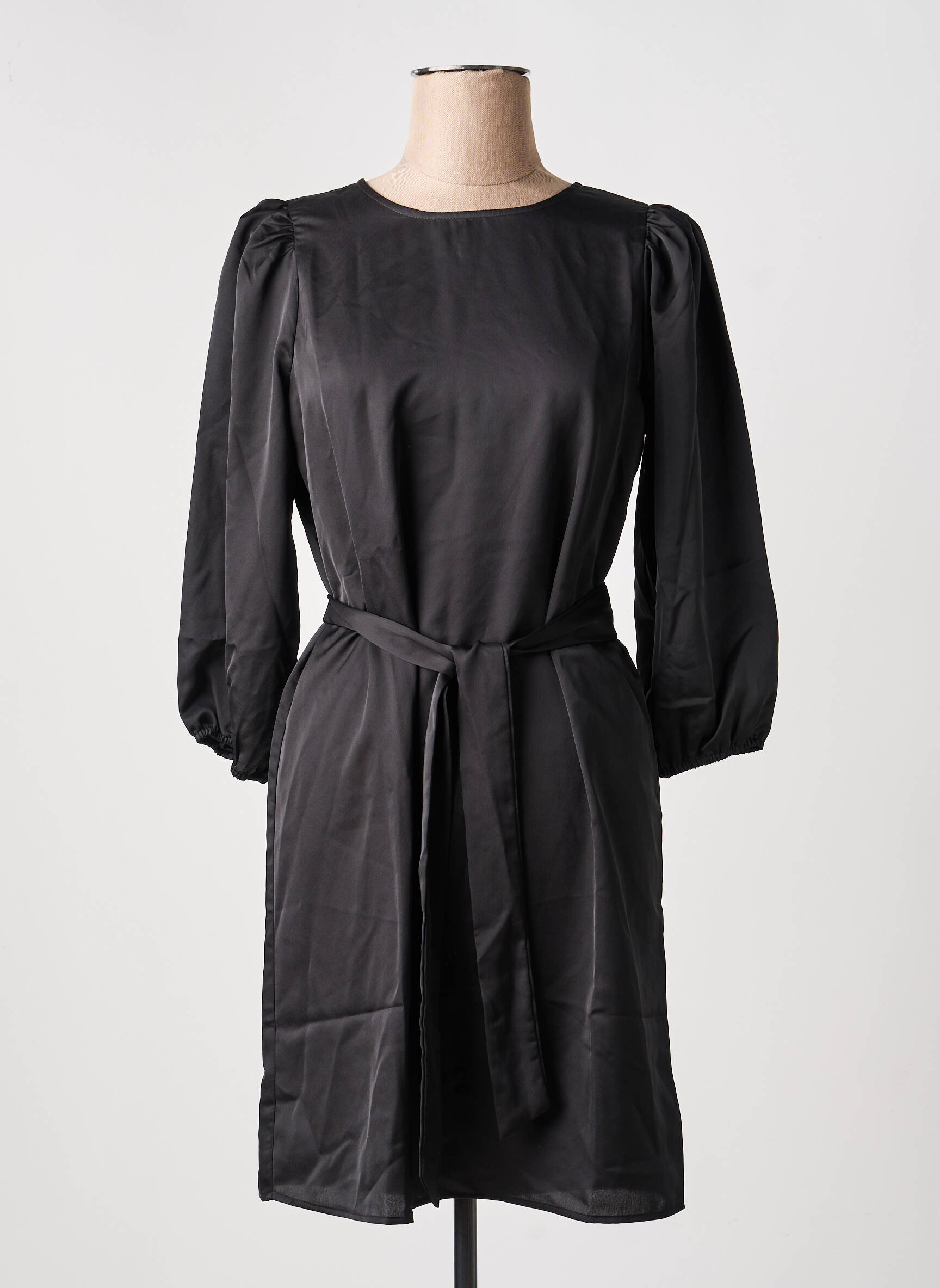 Robe mi-longue manches 3/4 manches 3/4 noir VILA femme