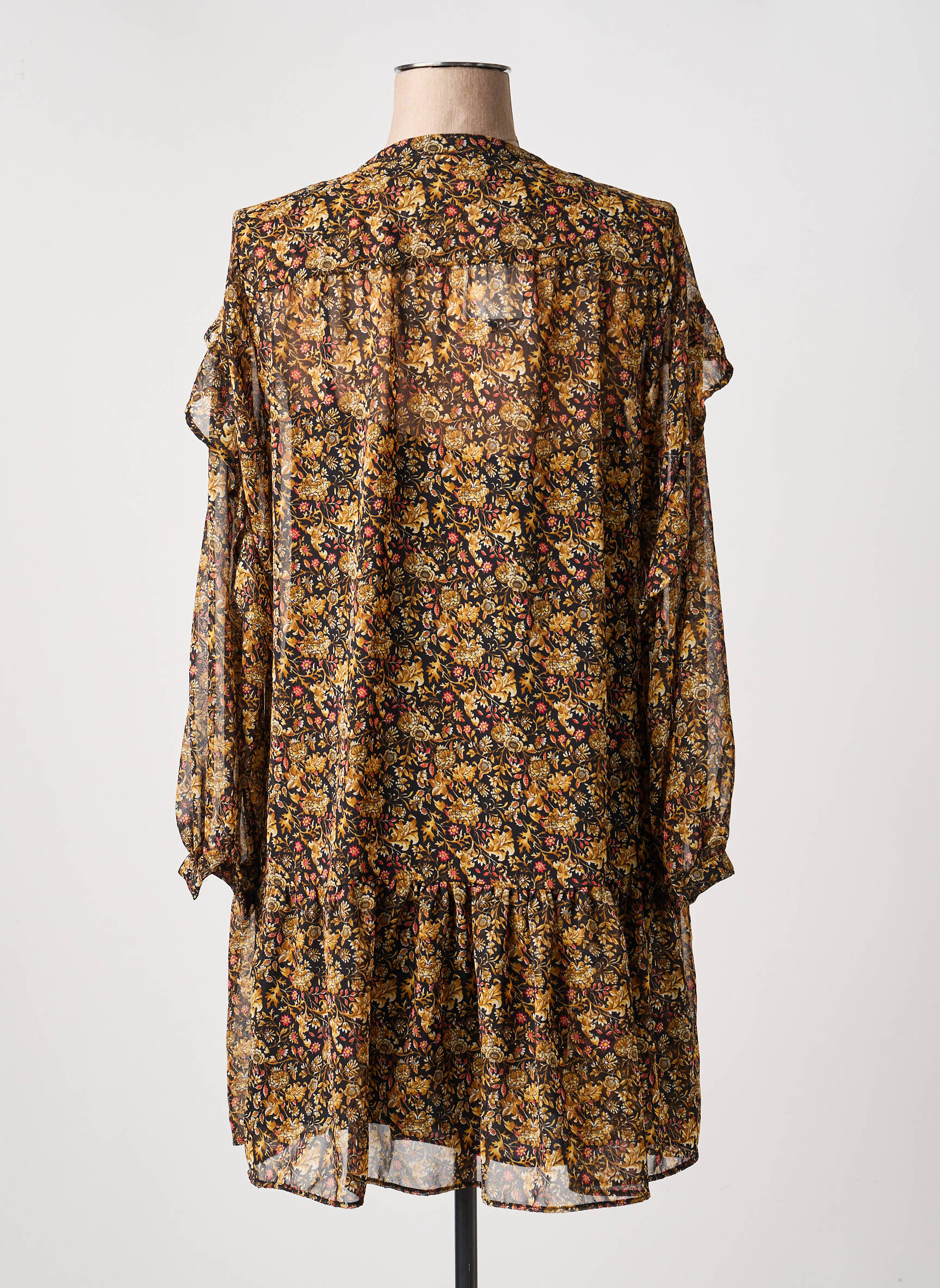 Robe courte marron MANGO femme