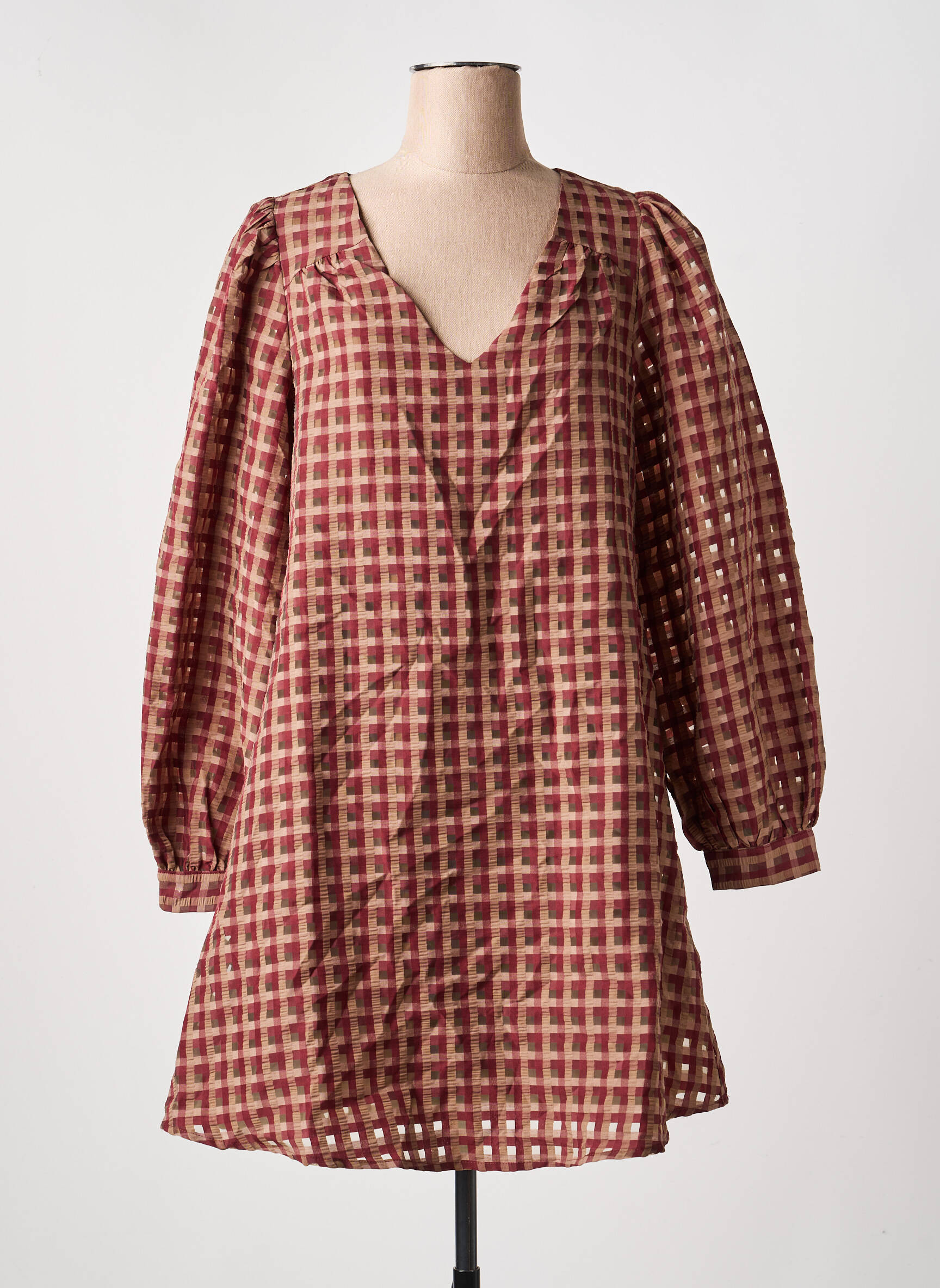 Robe courte marron VILA femme