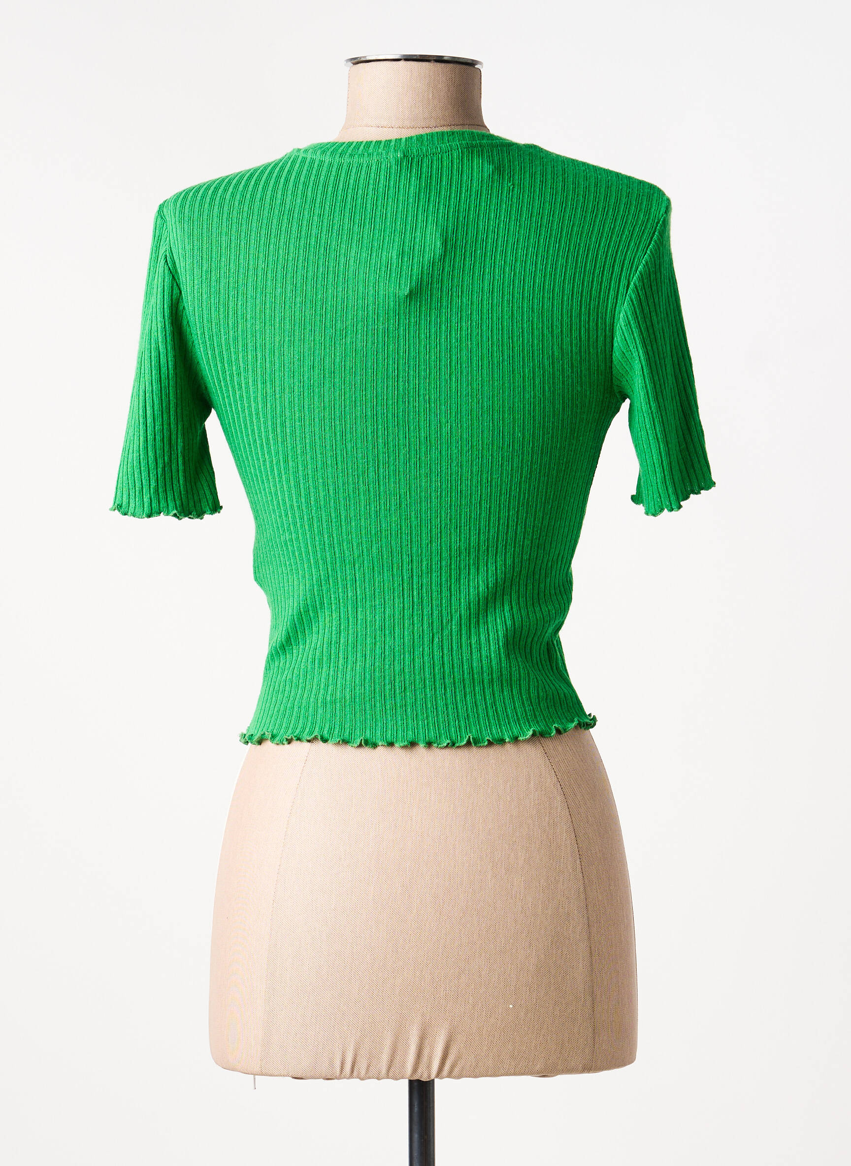 T-shirt coupe droite manches courtes vert ONLY femme