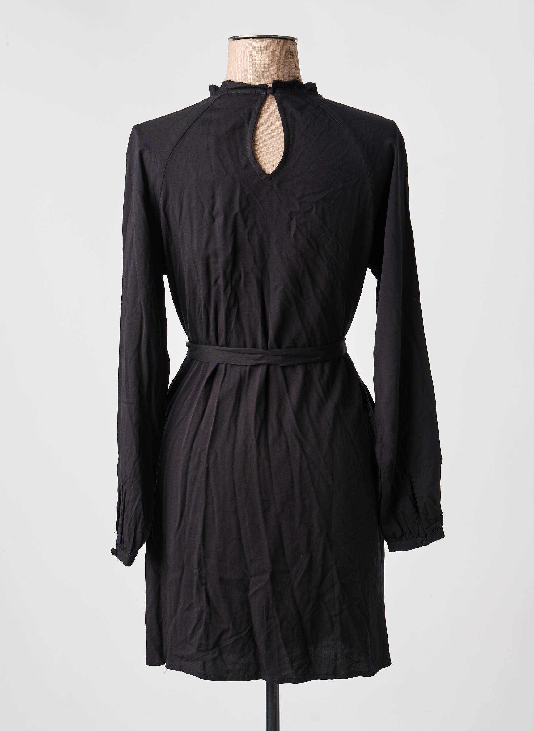 Robe courte col rond noir VILA femme