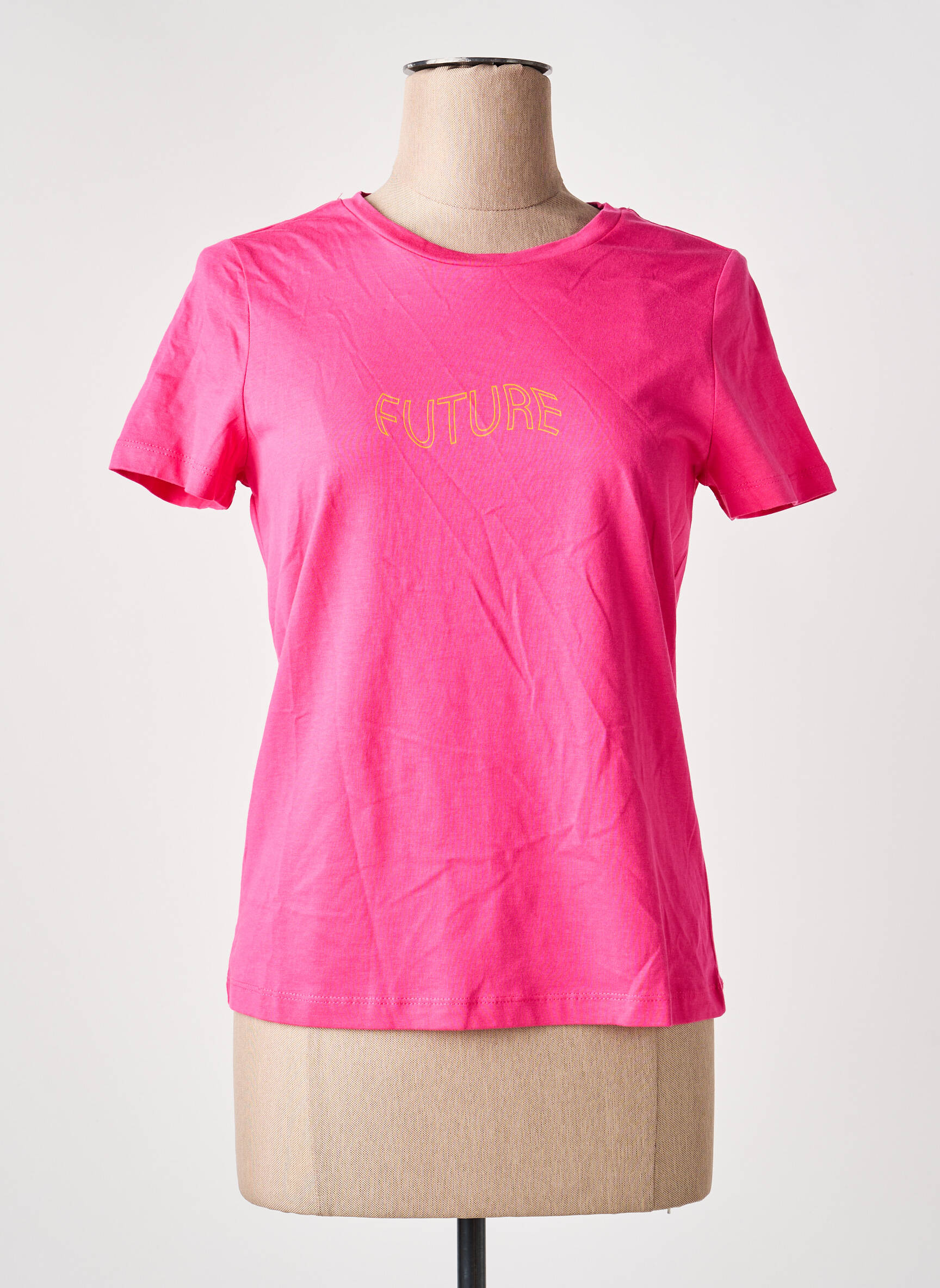 T-shirt col rond manches courtes violet VERO MODA femme
