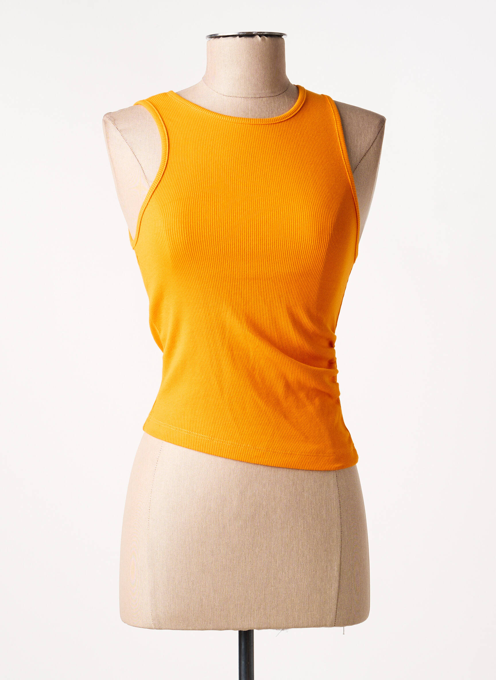 Débardeur col rond sans manche orange ONLY femme