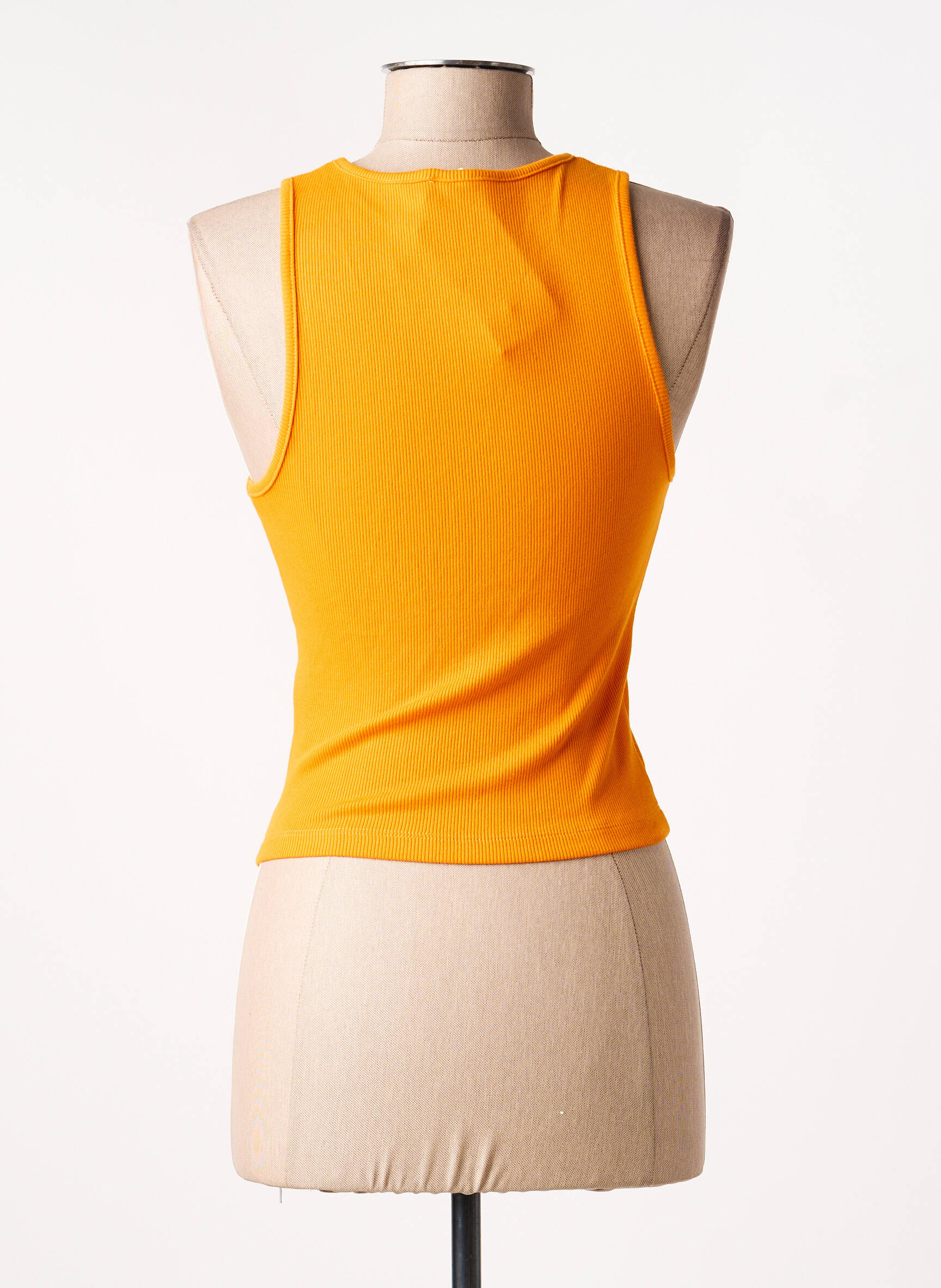 Débardeur col rond sans manche orange ONLY femme