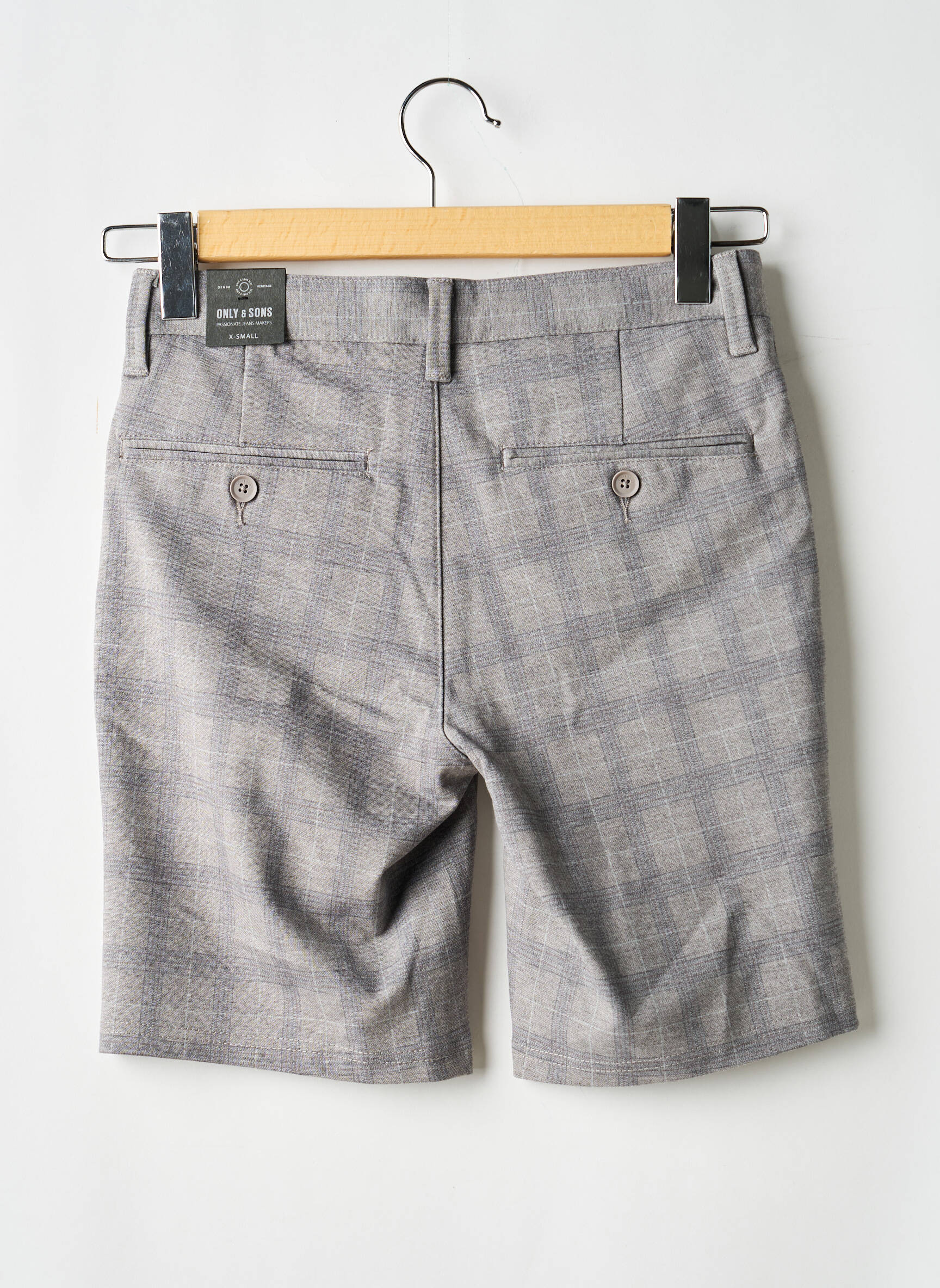 Short coupe droite taupe ONLY&SONS homme