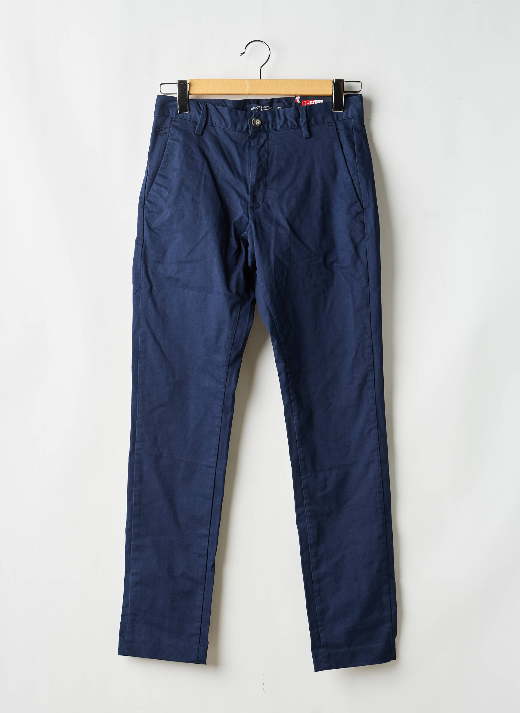 Pantalon chino bleu BRUCE & BUTLER  homme