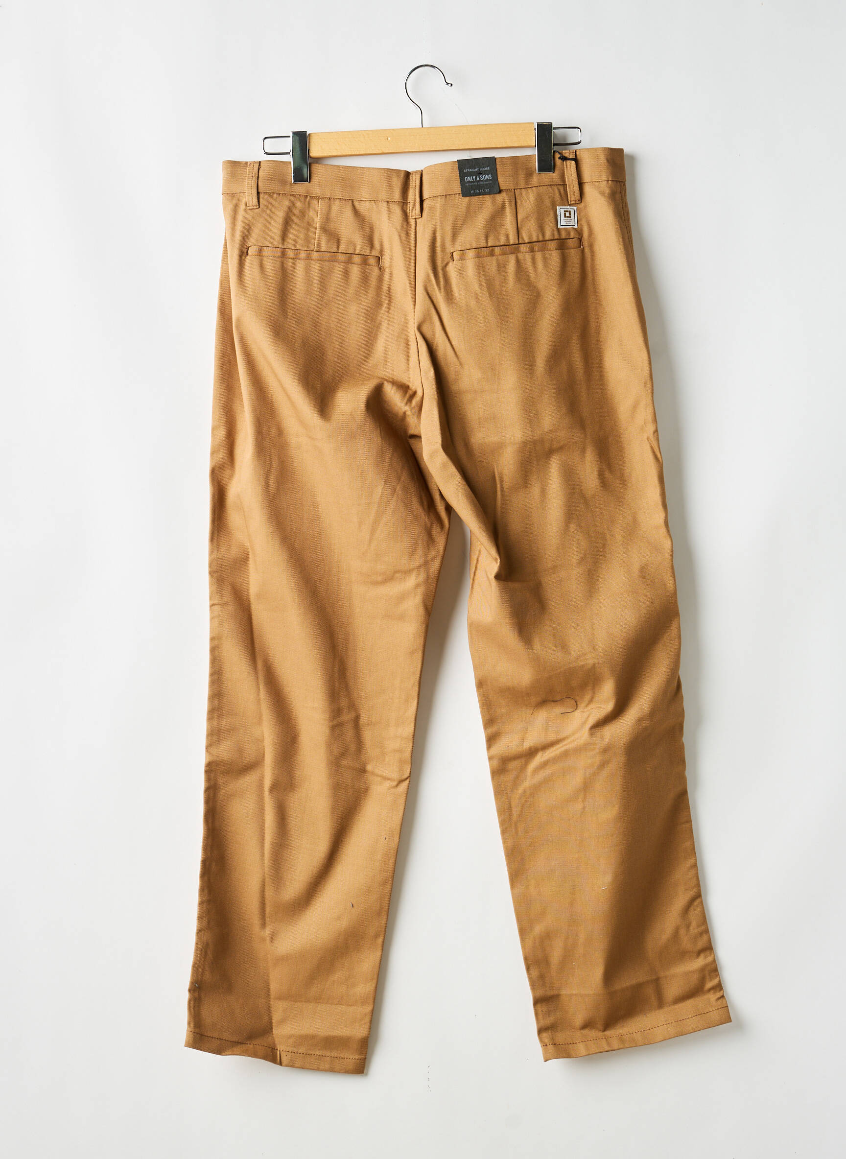 Pantalon droit taille normale taille normale marron ONLY&SONS homme