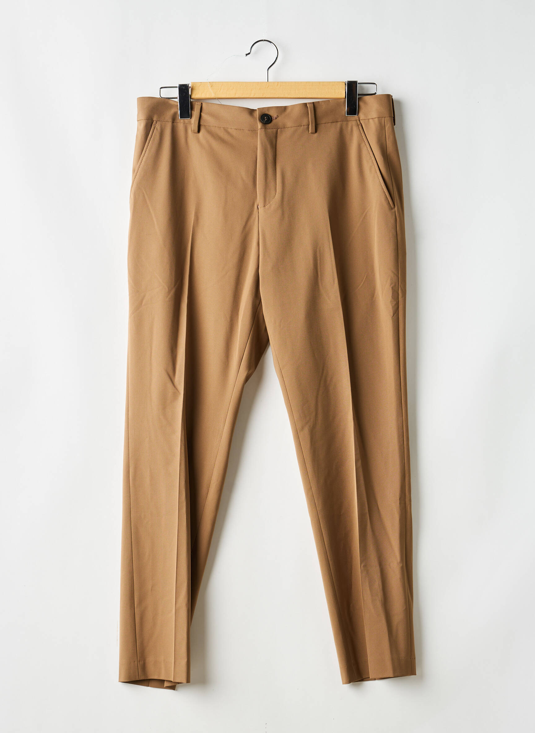 Pantalon droit marron SELECTED homme