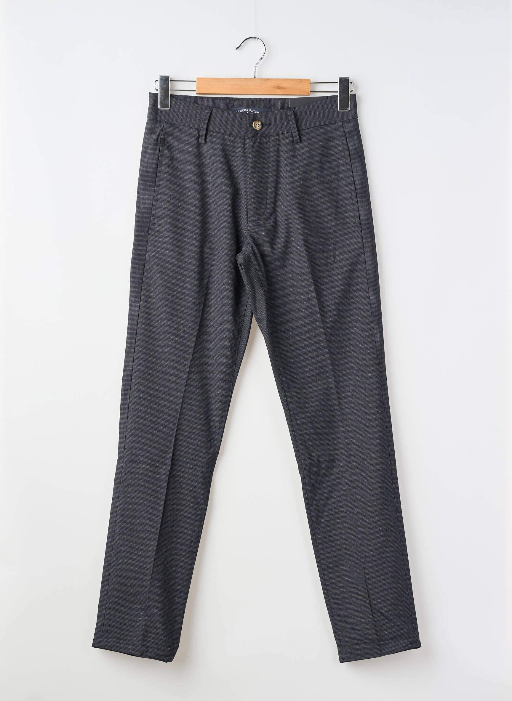 Pantalon droit bleu BRUCE & BUTLER  homme